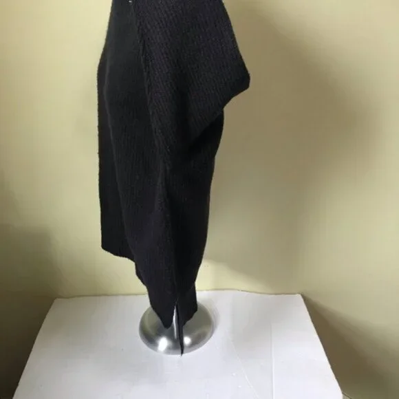 Grace NEW The Perfect Fit Oversized Wool Knit Mock Neck Side Slits Sweater Top M - Picture 6 of 14
